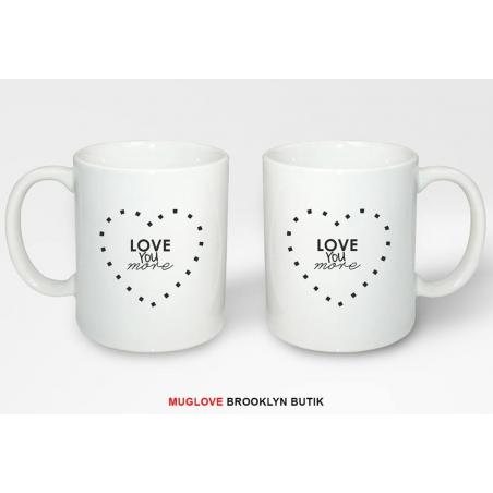 Kubek z nadrukiem 2 sztuki MY CUPE dla niej dla niego