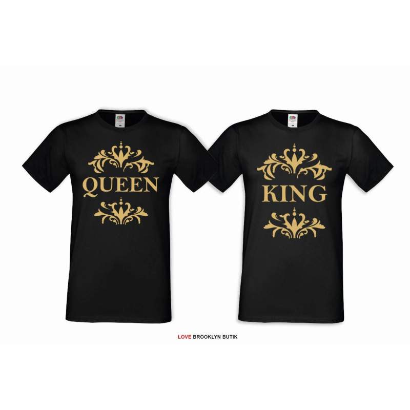 T-shirt DLA PAR 2 SZT BONNIE & CLYDE GOLD napis z tyłu