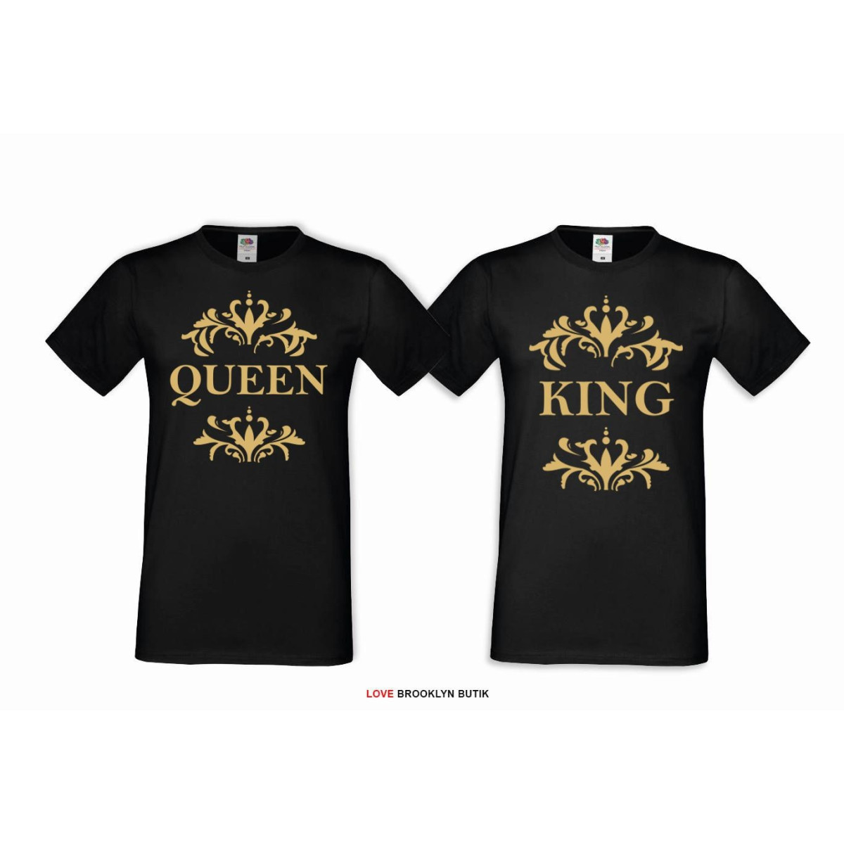 T-shirt DLA PAR 2 SZT BONNIE & CLYDE GOLD napis z tyłu