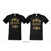 T-shirt DLA PAR 2 SZT BONNIE & CLYDE GOLD napis z tyłu