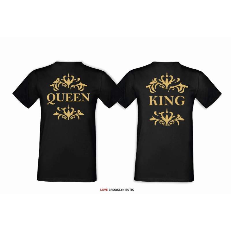 T-shirt DLA PAR 2 SZT BONNIE & CLYDE GOLD napis z tyłu