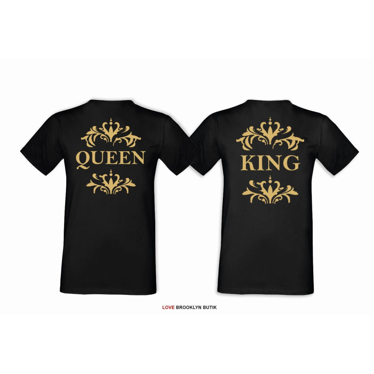 T-shirt DLA PAR 2 SZT BONNIE & CLYDE GOLD napis z tyłu