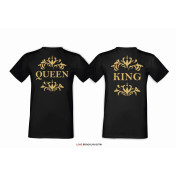 T-shirt DLA PAR 2 SZT BONNIE & CLYDE GOLD napis z tyłu