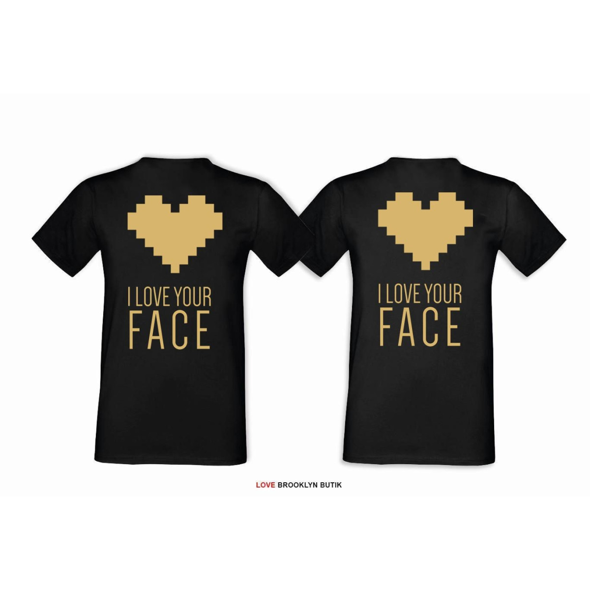 T-shirt DLA PAR 2 SZT BONNIE & CLYDE GOLD napis z tyłu