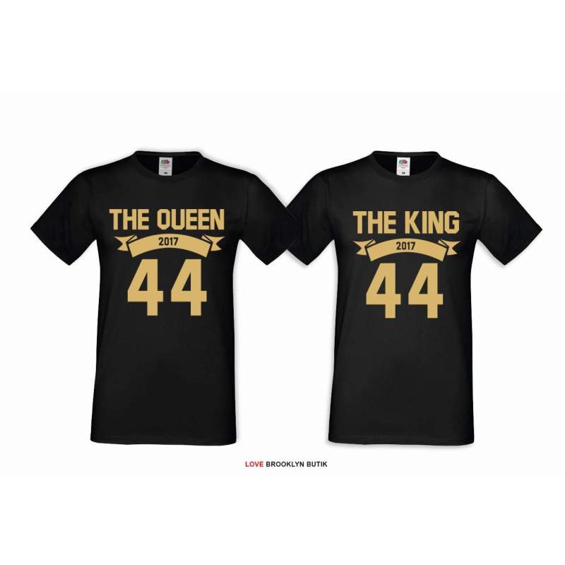 T-shirt DLA PAR 2 SZT BONNIE & CLYDE GOLD napis z tyłu