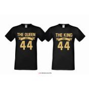 T-shirt DLA PAR 2 SZT BONNIE & CLYDE GOLD napis z tyłu