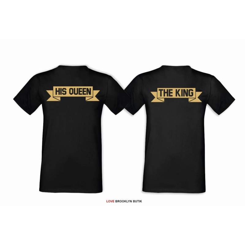 T-shirt DLA PAR 2 SZT FACE & FACE GOLD napis z tyłu