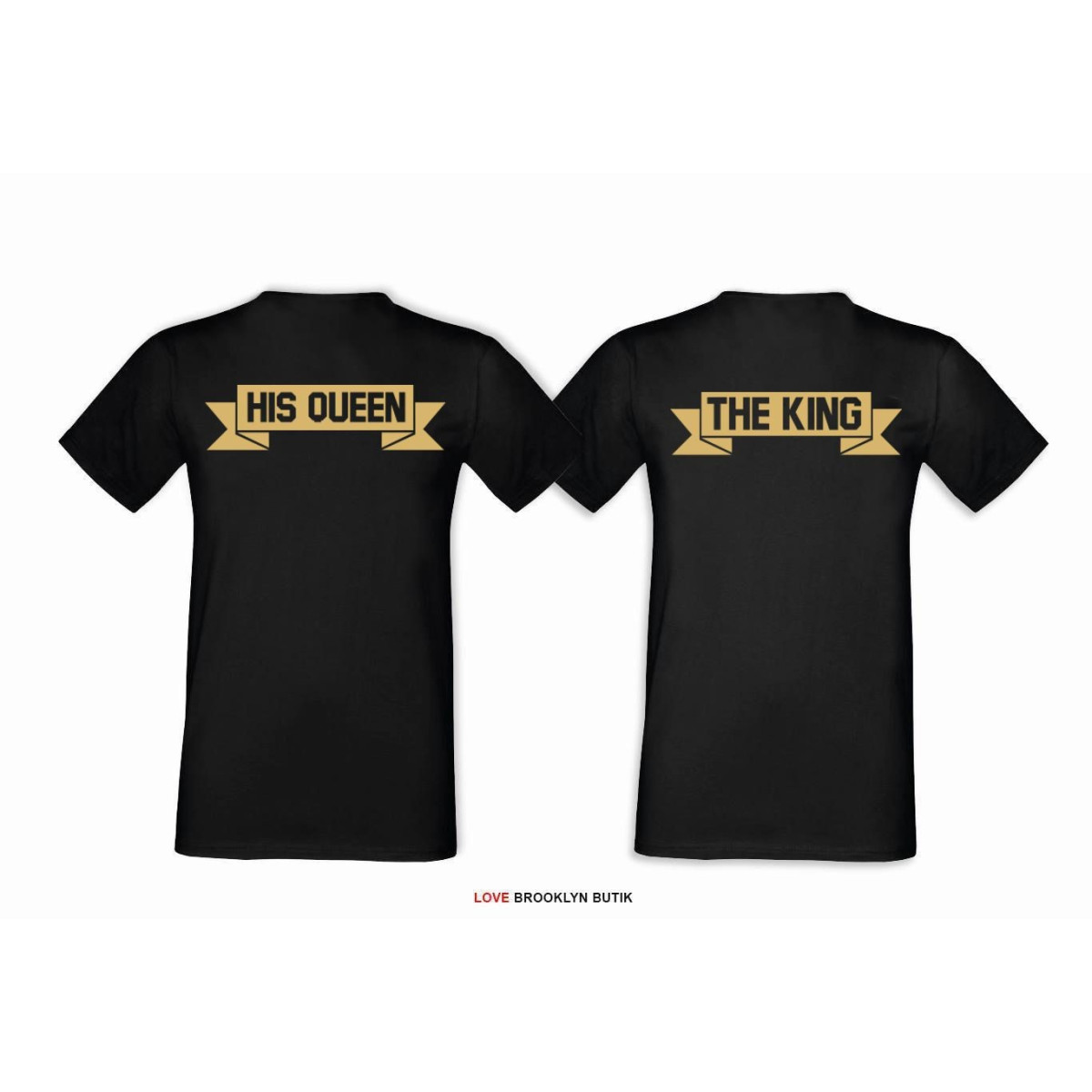 T-shirt DLA PAR 2 SZT FACE & FACE GOLD napis z tyłu