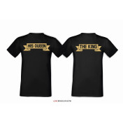 T-shirt DLA PAR 2 SZT FACE & FACE GOLD napis z tyłu