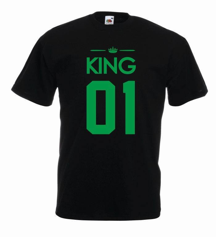 T-shirt oversize KING 01 COLOR S czarno-zielony