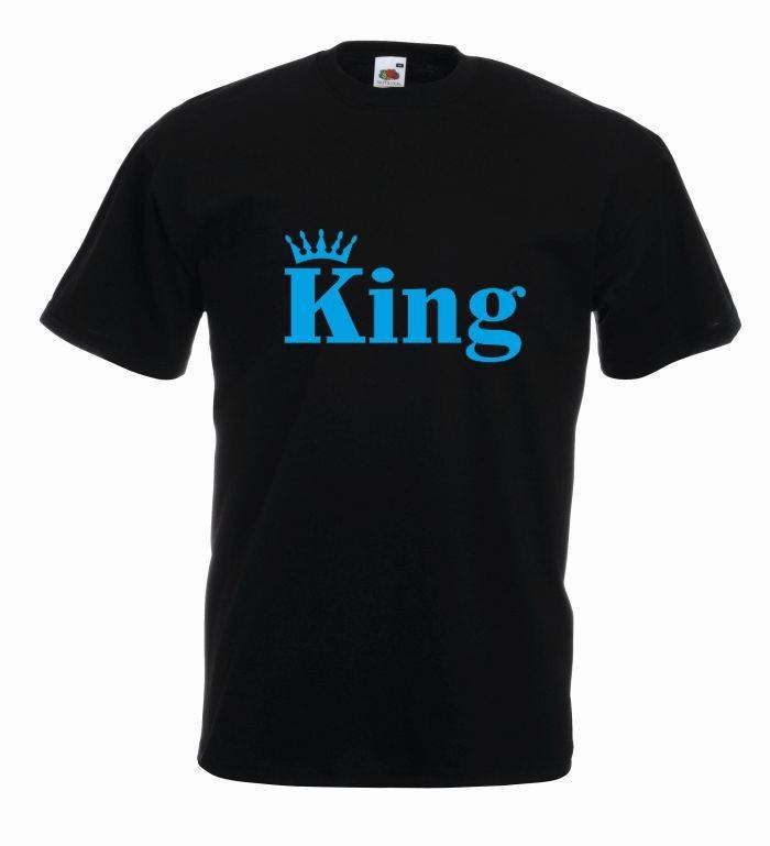 T-shirt oversize KING CORONA COLOR M czarno-niebieski