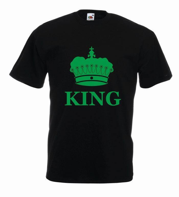 T-shirt oversize KING COLOR M czarno-zielony