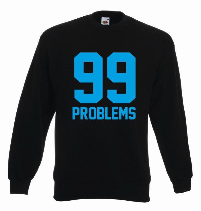 bluza oversize 99 PROBLEMS COLOR XL czarno-niebieski