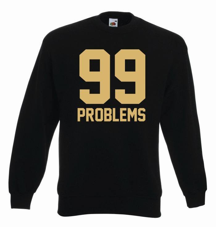 bluza oversize 99 PROBLEMS COLOR L czarno-złoty