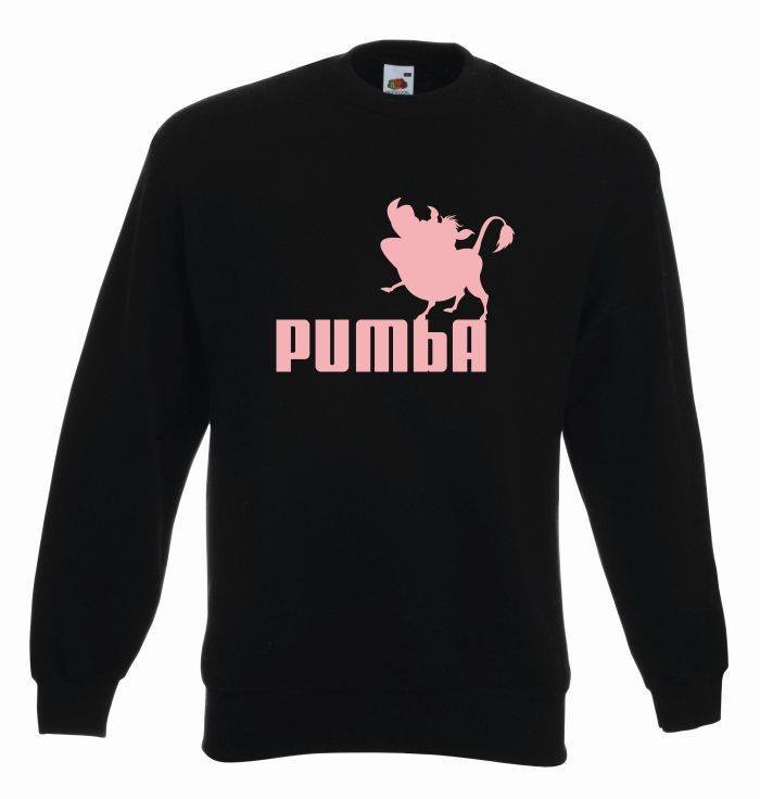 bluza oversize PUMBA COLOR XL czarno-różowy