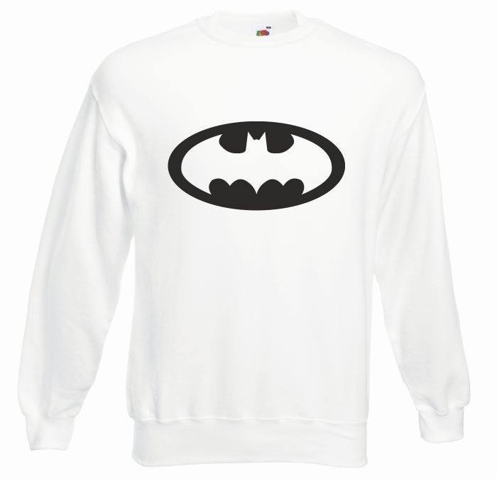 bluza oversize superBATMAN 2 L biały-czarny