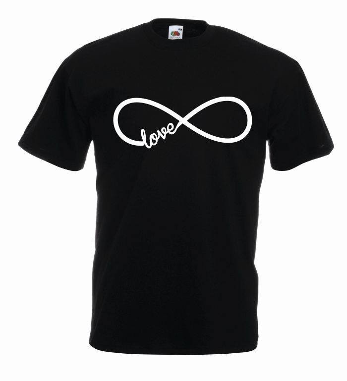 T-shirt oversize LOVE FOREVER COLOR S czarno-biały