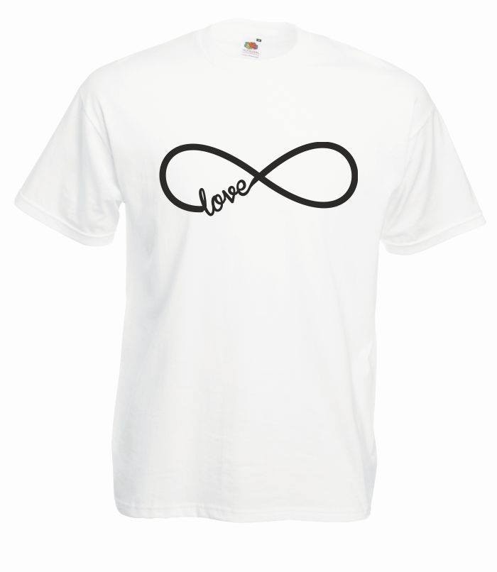 T-shirt oversize LOVE FOREVER COLOR M biały-czarny