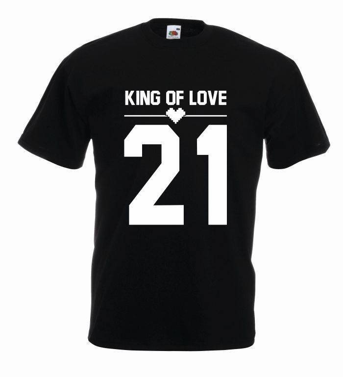 T-shirt oversize KING OF LOVE COLOR L czarno-biały