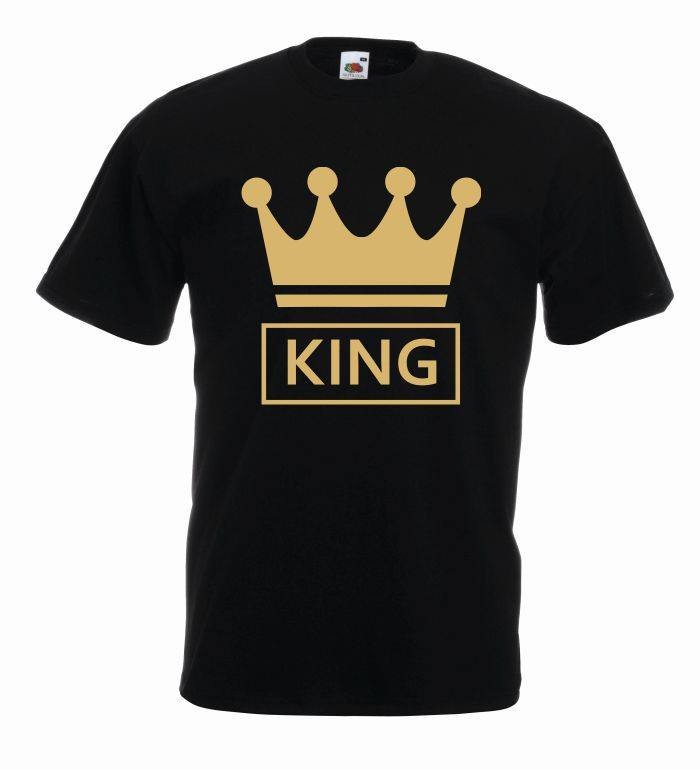 T-shirt oversize KING CC COLOR L czarno-złoty