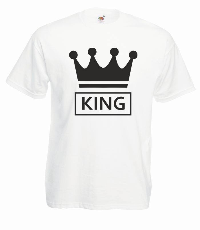 T-shirt oversize KING CC COLOR XL biały-czarny