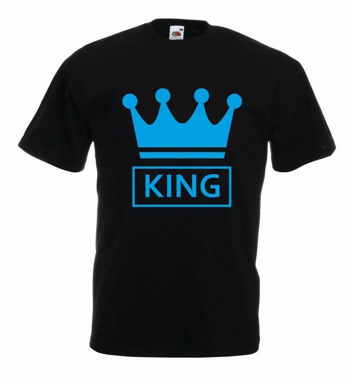 T-shirt oversize KING CC COLOR M czarno-niebieski