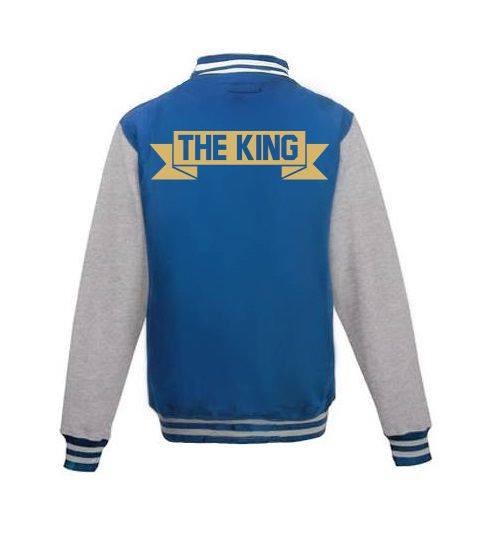 Bluza baseball THE KING XXL niebieski-złoty