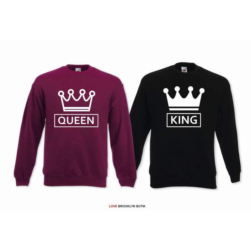 Bluza z kapturem DLA PAR 2 SZT QUEEN 01 & KING 01 GOLD