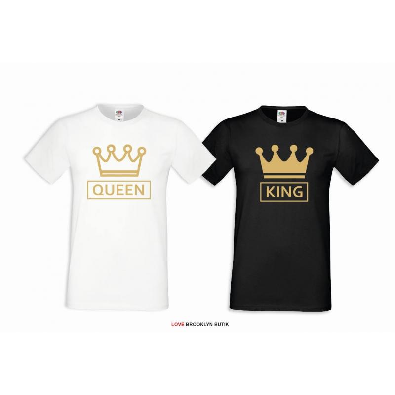 T-shirt DLA PAR 2 SZT QUEEN CC & KING CC napis z przodu