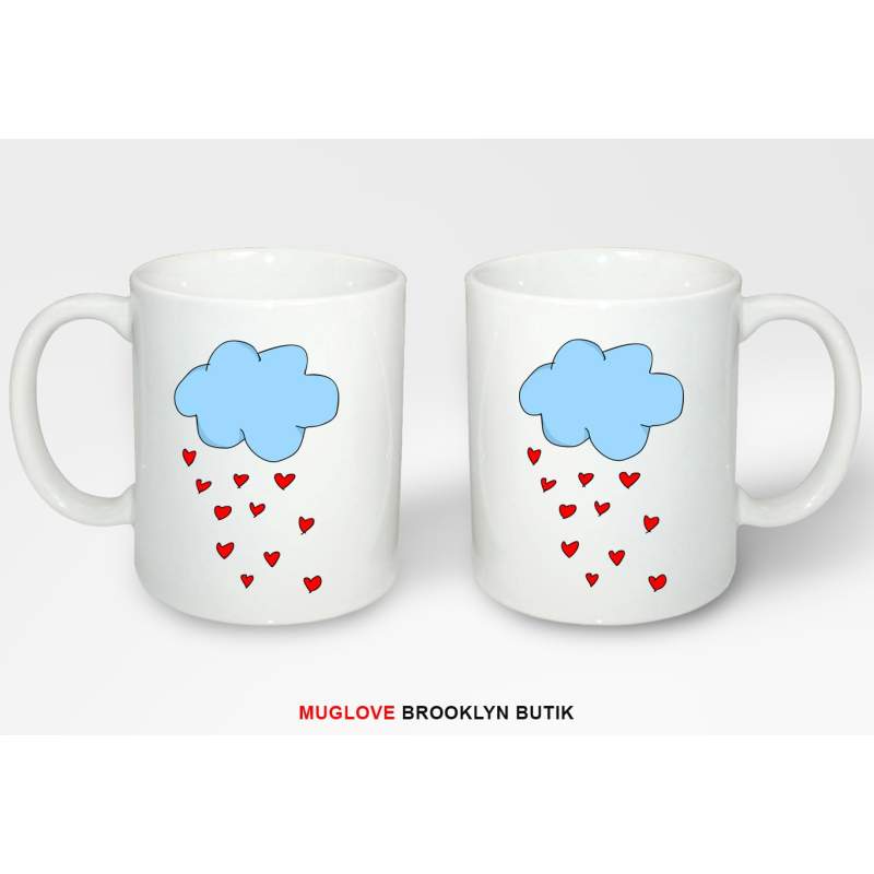 Kubek z nadrukiem HEARTS CLOUD