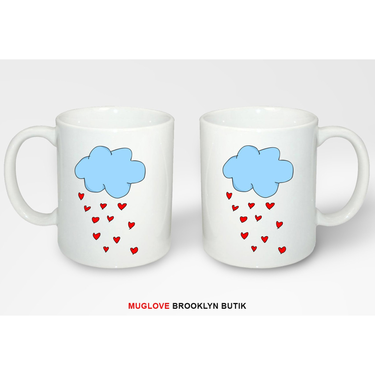 Kubek z nadrukiem HEARTS CLOUD