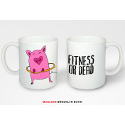 Kubek z nadrukiem FITNESS OR DEAD