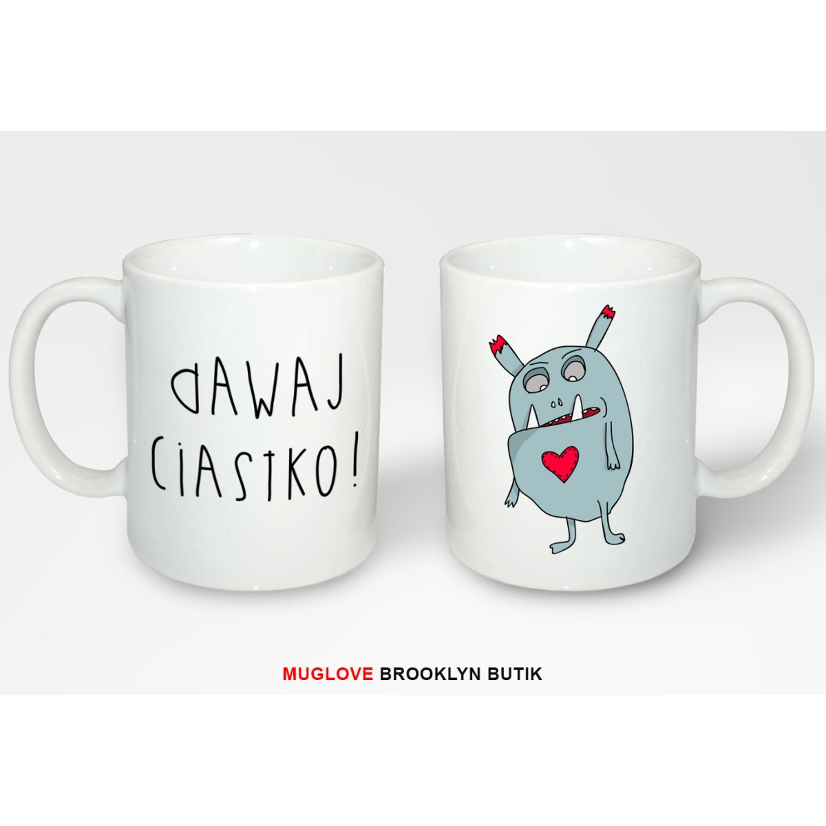 Kubek z nadrukiem DAWAJ CIASTKO