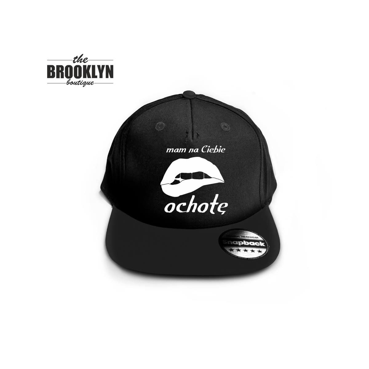 czapka snapback cap /czarno-biała/