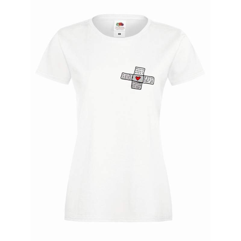 T-shirt lady slim DTG heart