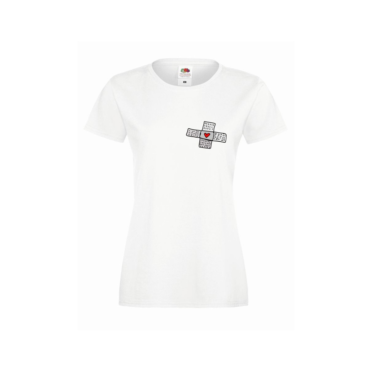 T-shirt lady slim DTG heart