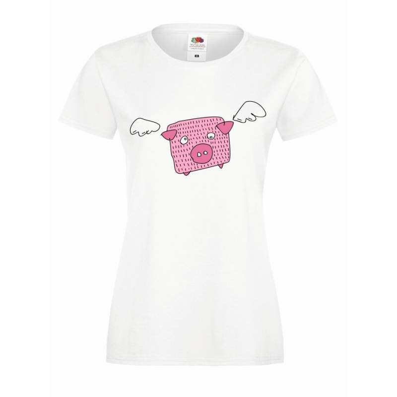 T-shirt lady slim DTG heart