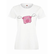 T-shirt lady slim DTG heart