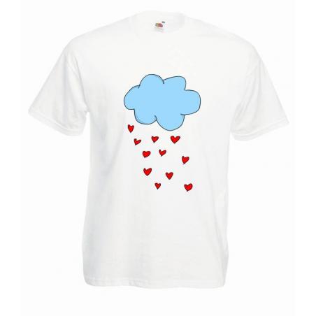 T-shirt oversize DTG HEARTS CLOUD