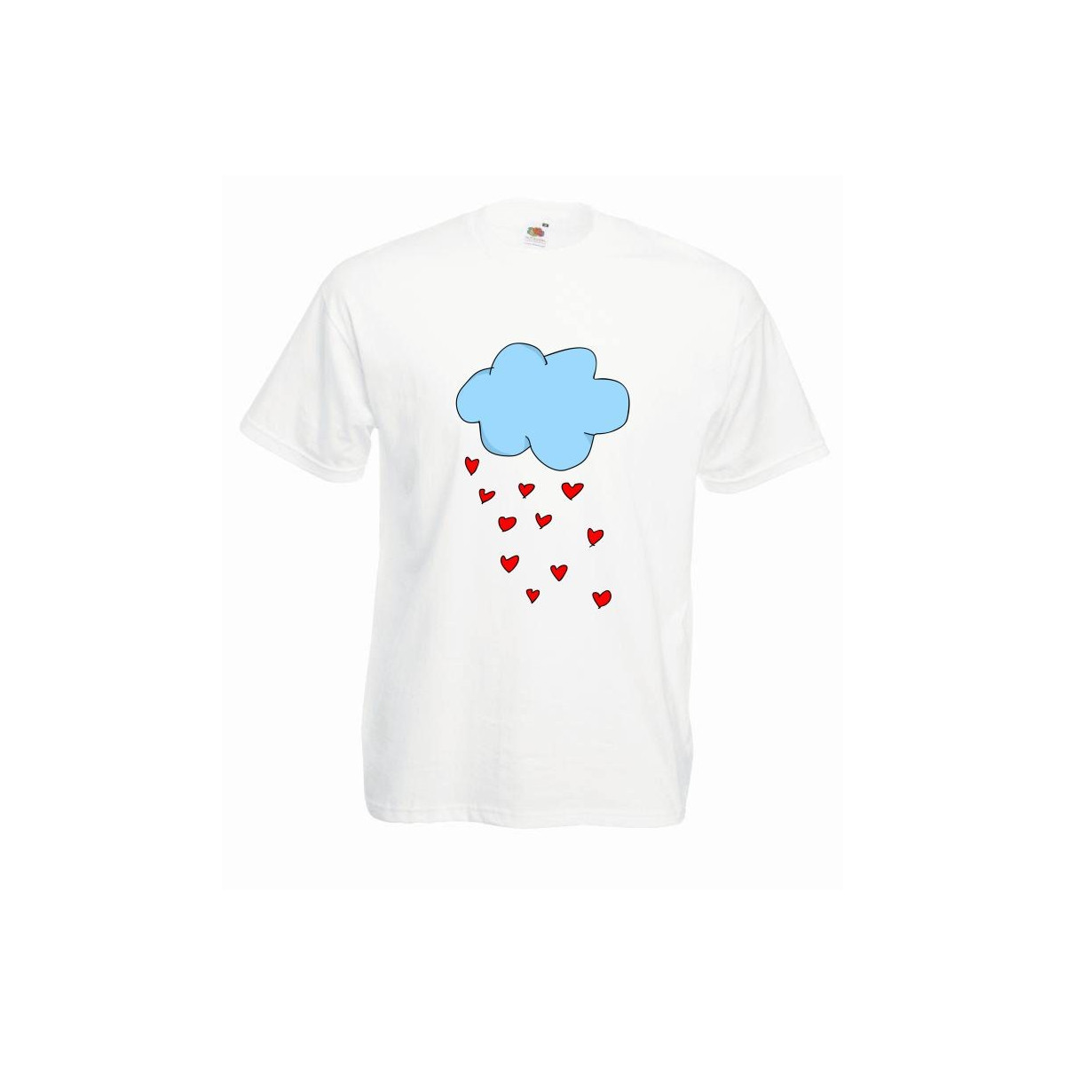 T-shirt oversize DTG HEARTS CLOUD