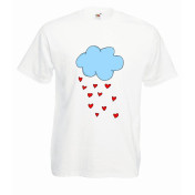 T-shirt oversize DTG HEARTS CLOUD