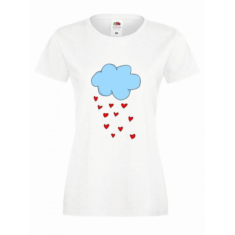 T-shirt lady slim DTG heart