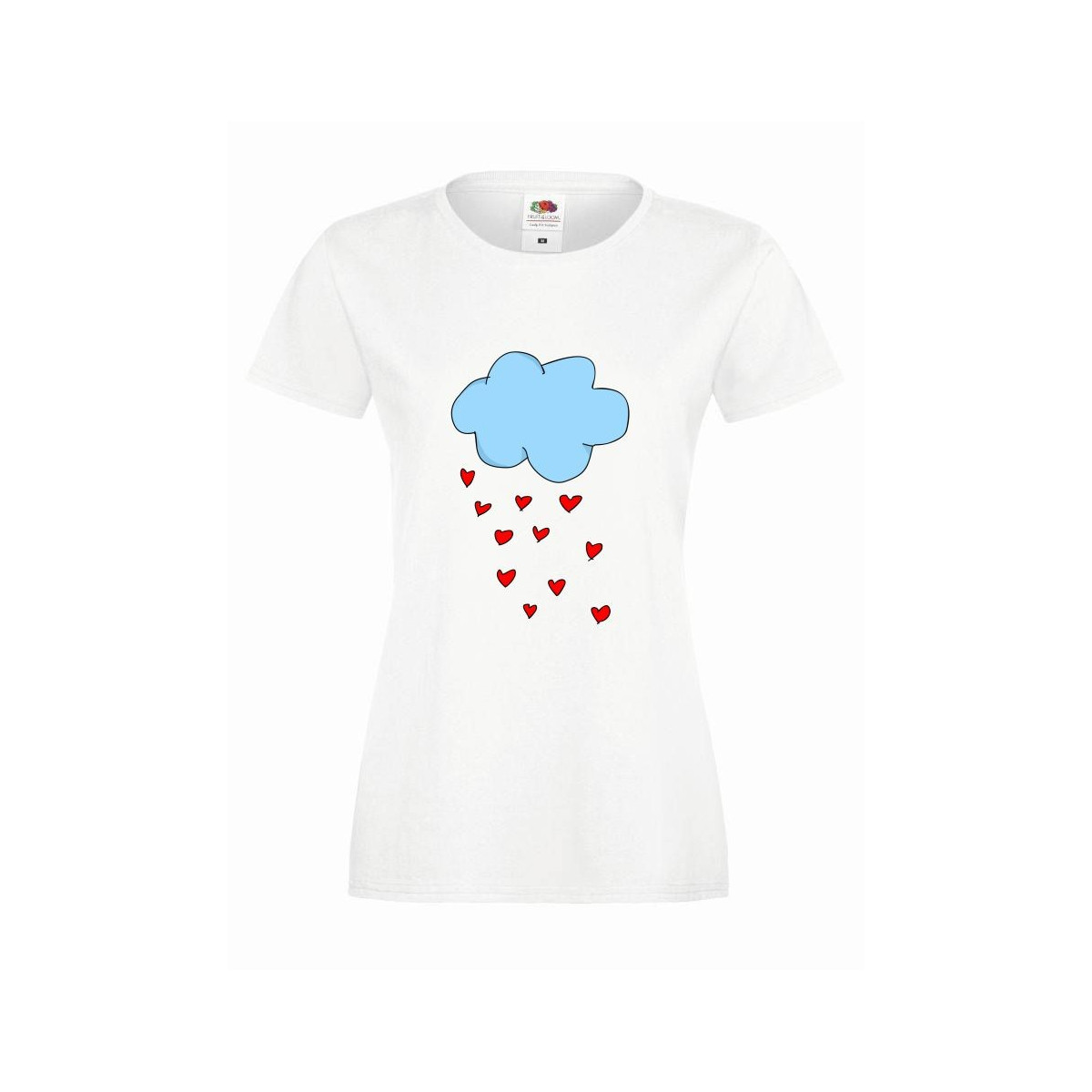 T-shirt lady slim DTG heart
