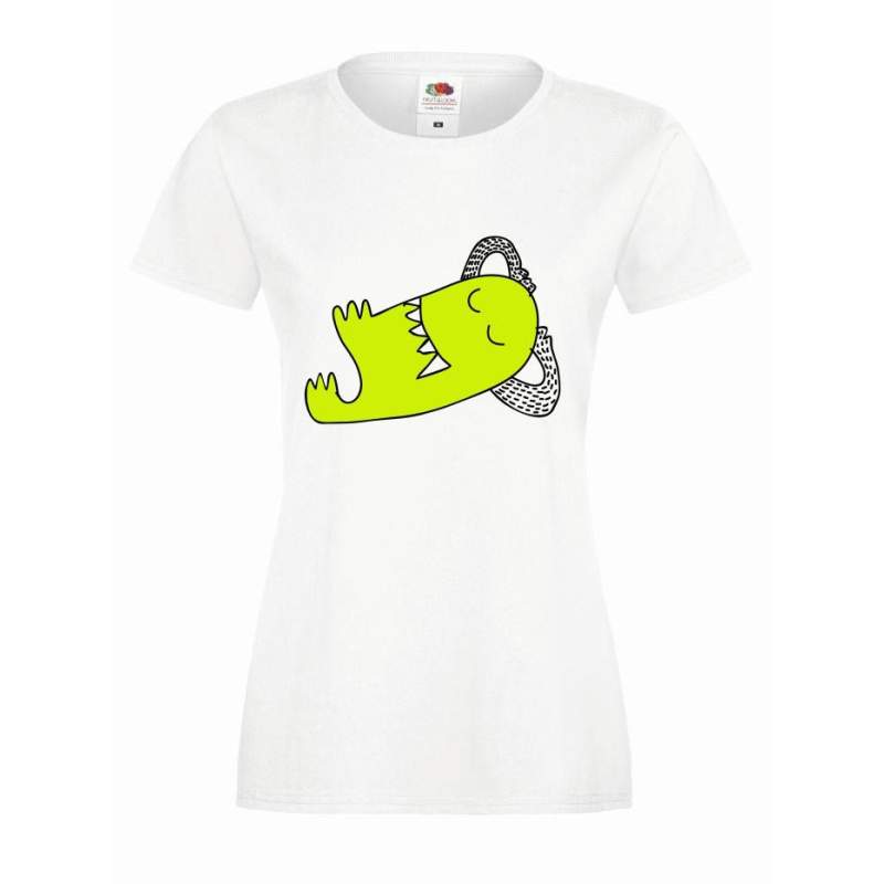 T-shirt lady slim DTG lazy monster