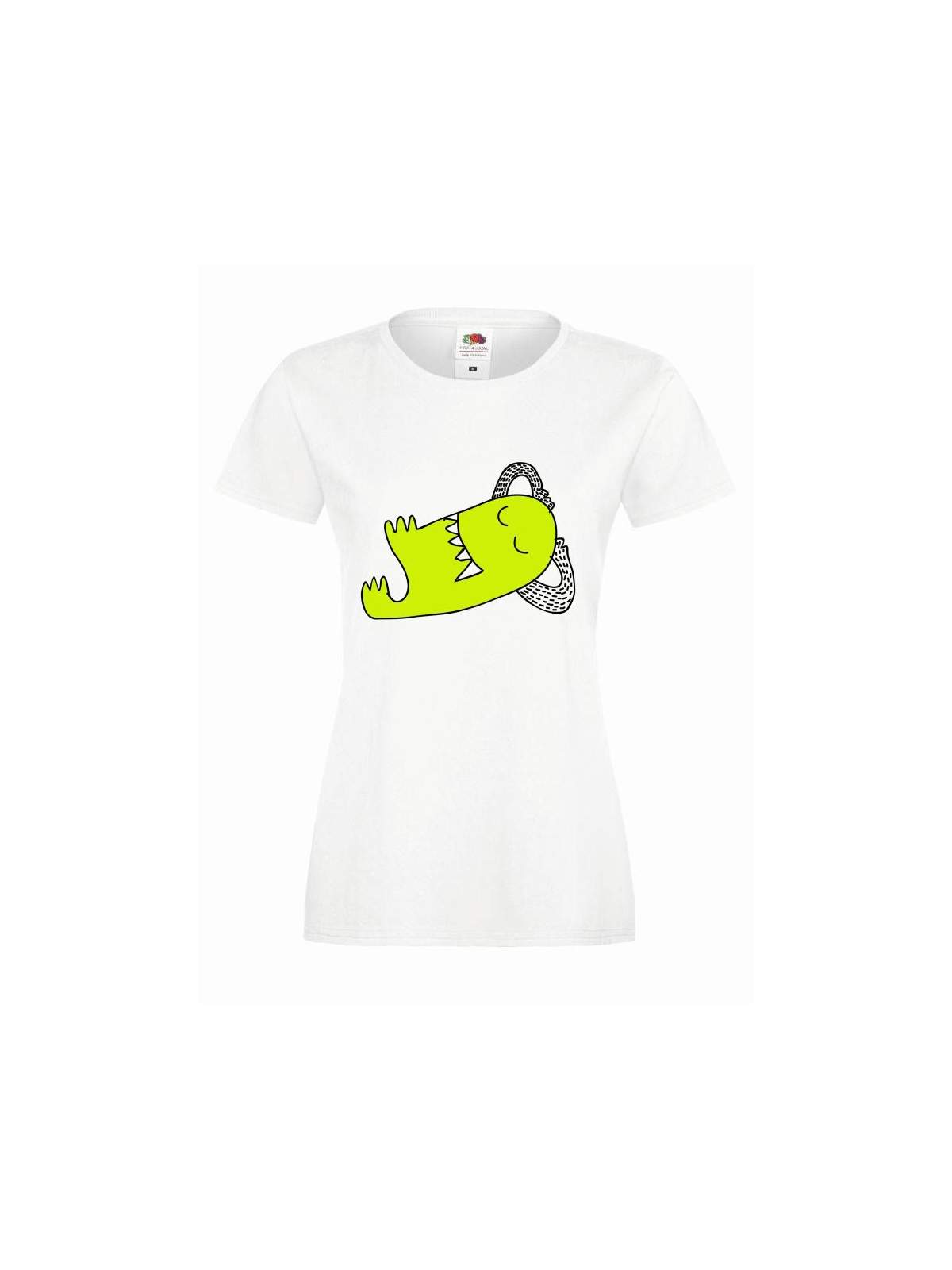 T-shirt lady slim DTG lazy monster
