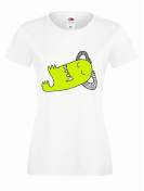 T-shirt lady slim DTG lazy monster
