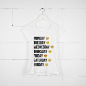 T-shirt lady slim DTG EMOJI WEEK