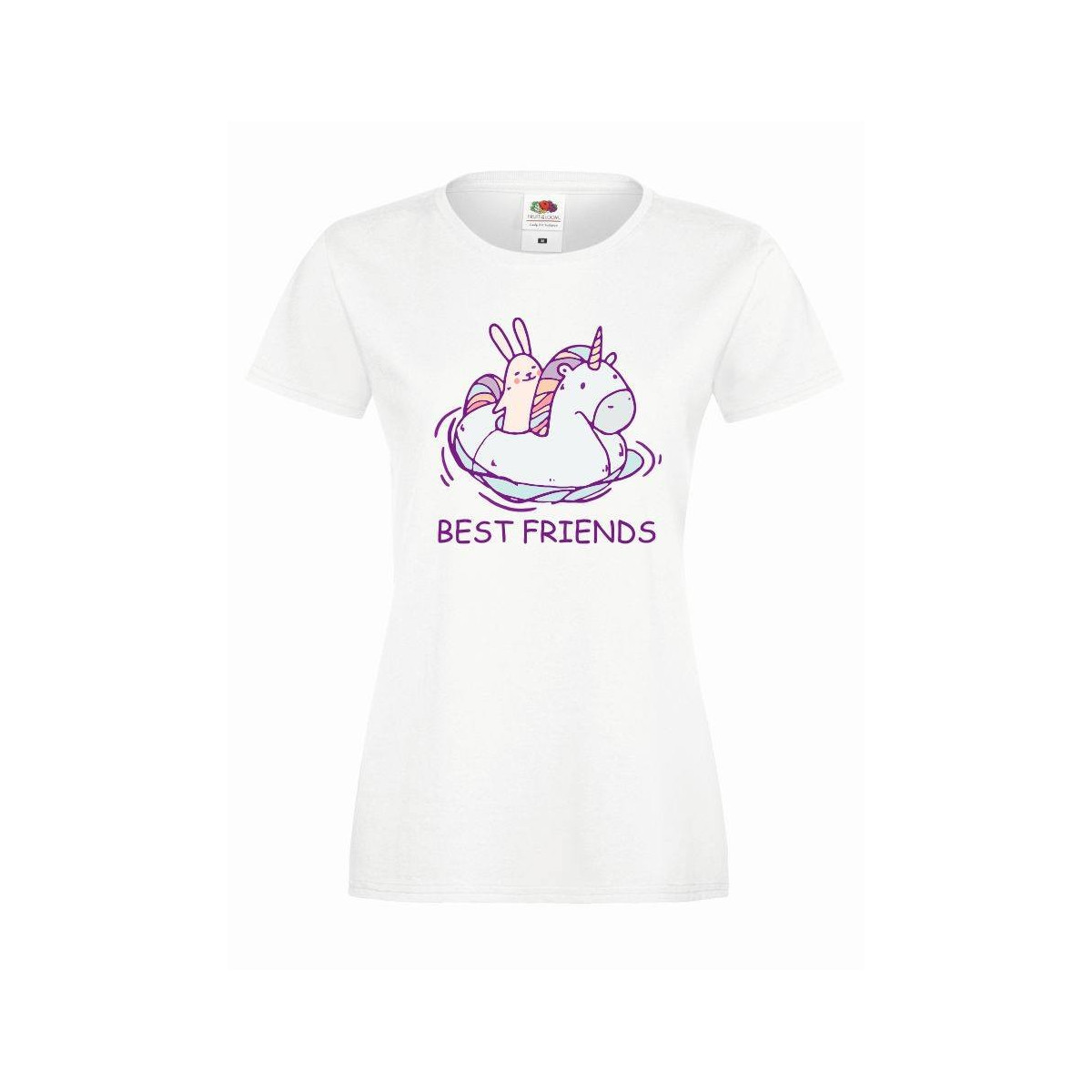 T-shirt lady slim DTG BEST FRIENDS