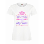 T-shirt lady slim DTG KSIĘŻNICZKI STYCZEŃ