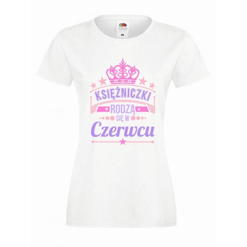 T-shirt lady slim DTG KSIĘŻNICZKI CZERWIEC